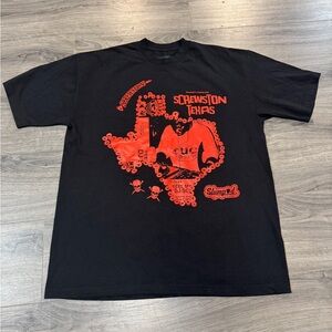 Black and Red slumped “screwston” Graphic T-Shirt